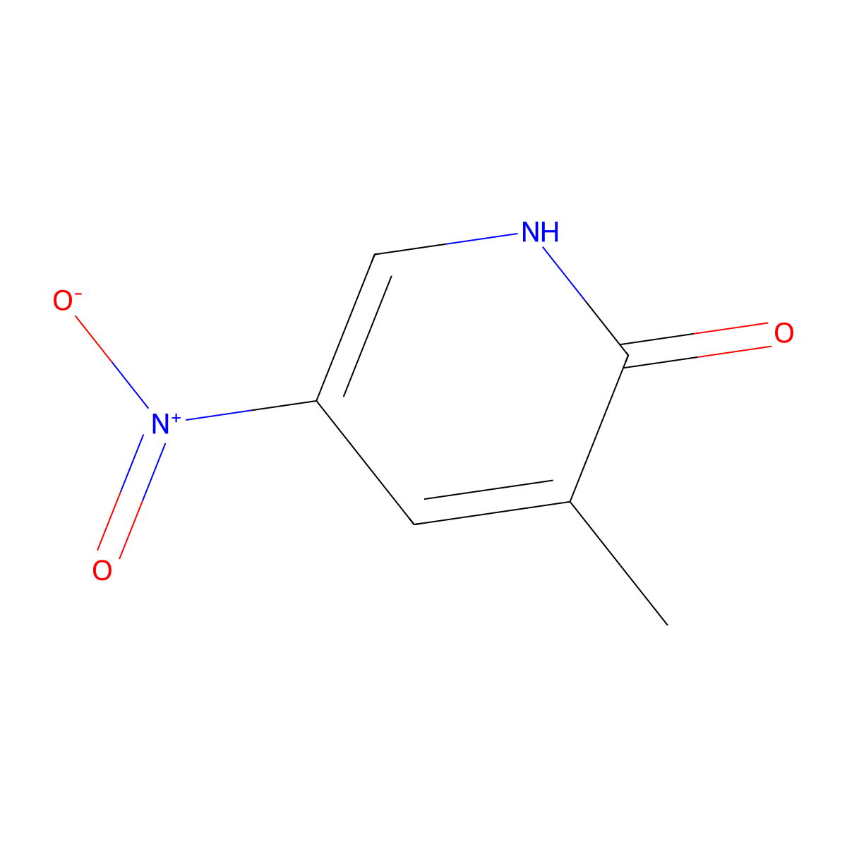 3-Methyl-5-nitro-2-pyridone molecular structure, CAS 21901-34-8