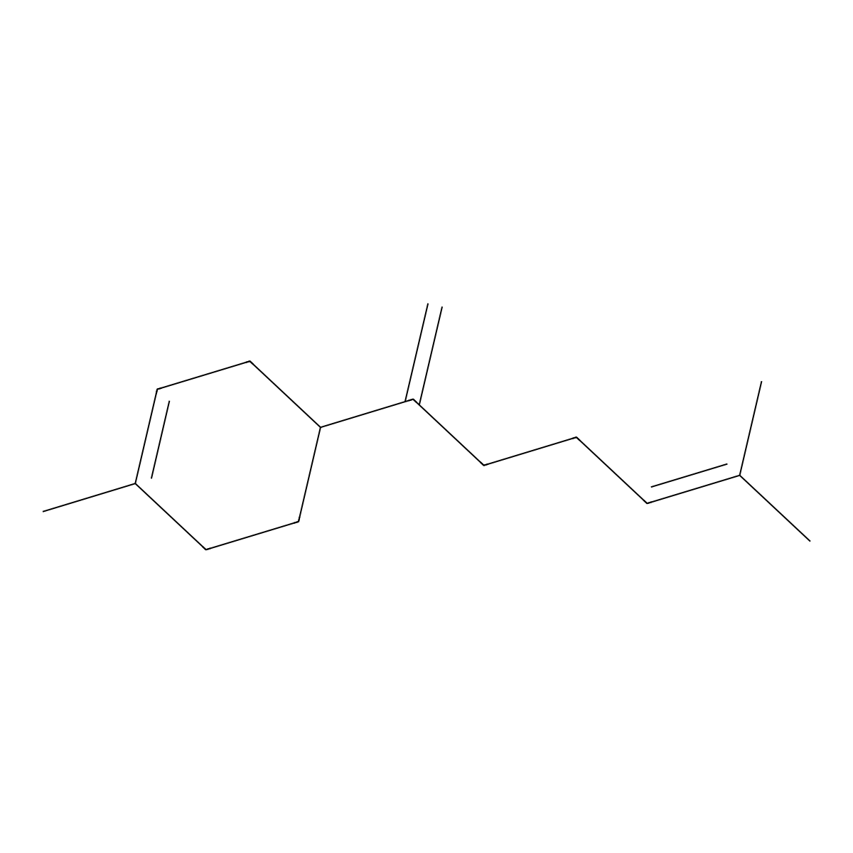 1-Methyl-4-(6-Methylhepta-1,5-Dien-2-Yl)Cyclohexene molecular structure, CAS 21902-26-1