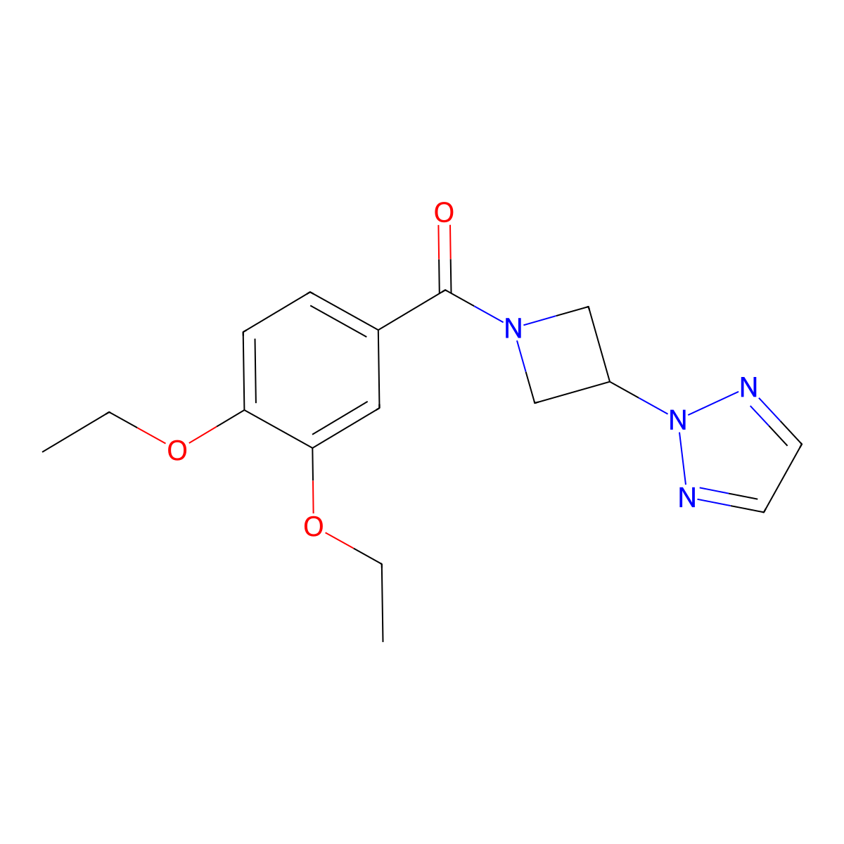 2-[1-(3,4-diethoxybenzoyl)azetidin-3-yl]-2H-1,2,3-triazole molecular structure, CAS 2190364-97-5