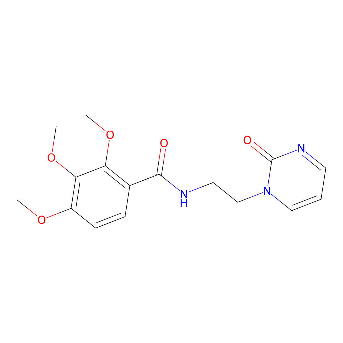 2,3,4-trimethoxy-N-[2-(2-oxo-1,2-dihydropyrimidin-1-yl)ethyl]benzamide molecular structure, CAS 2190365-33-2