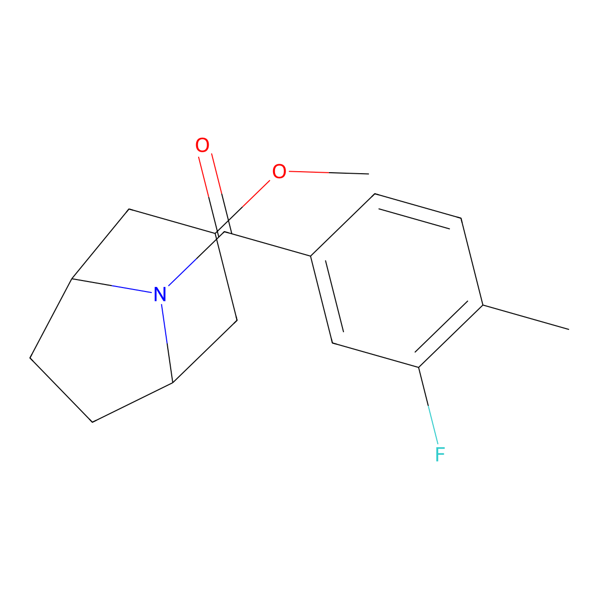 (3-fluoro-4-methylphenyl)((1R,5S)-3-methoxy-8-azabicyclo[3.2.1]octan-8-yl)methanone molecular structure, CAS 2190365-52-5