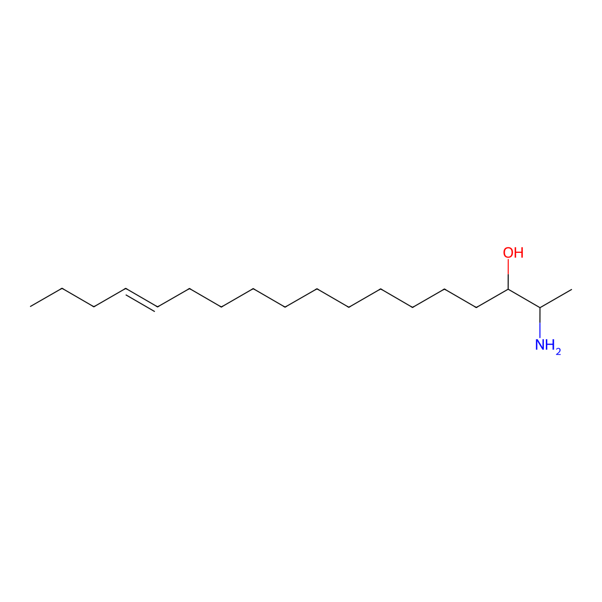 (2S,3R,14Z)-2-amino-14-octadecen-3-ol molecular structure, CAS 2190487-94-4