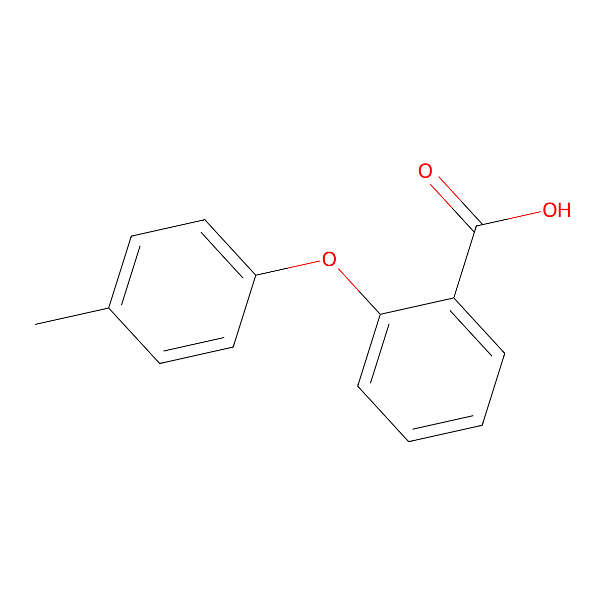 2-(4-Methylphenoxy)benzoic acid molecular structure, CAS 21905-69-1
