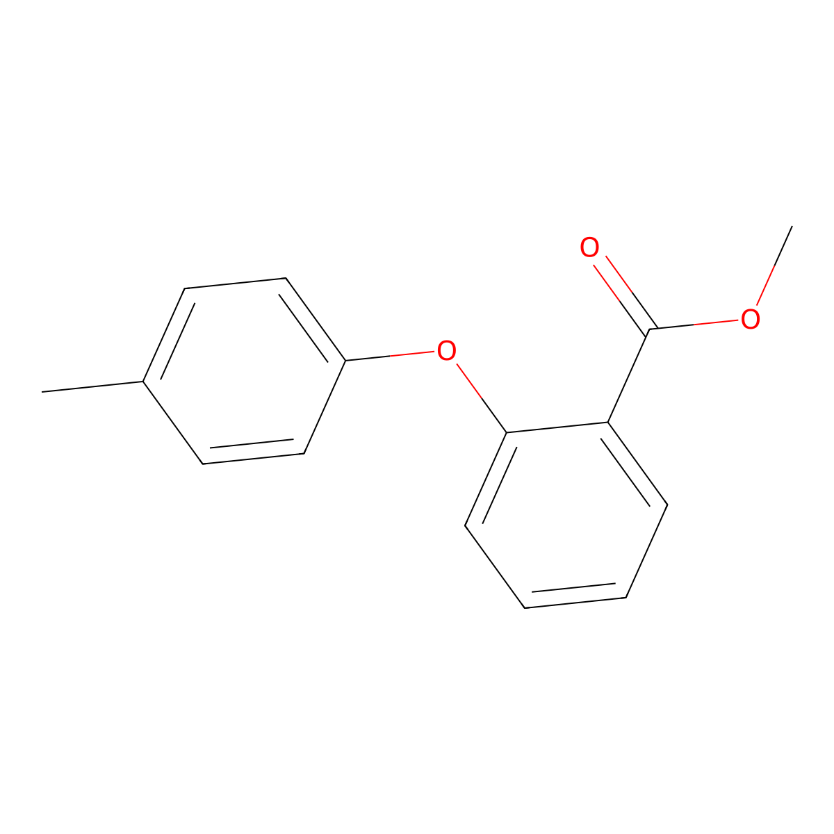 Methyl 2-(4-methylphenoxy)benzoate molecular structure, CAS 21905-72-6