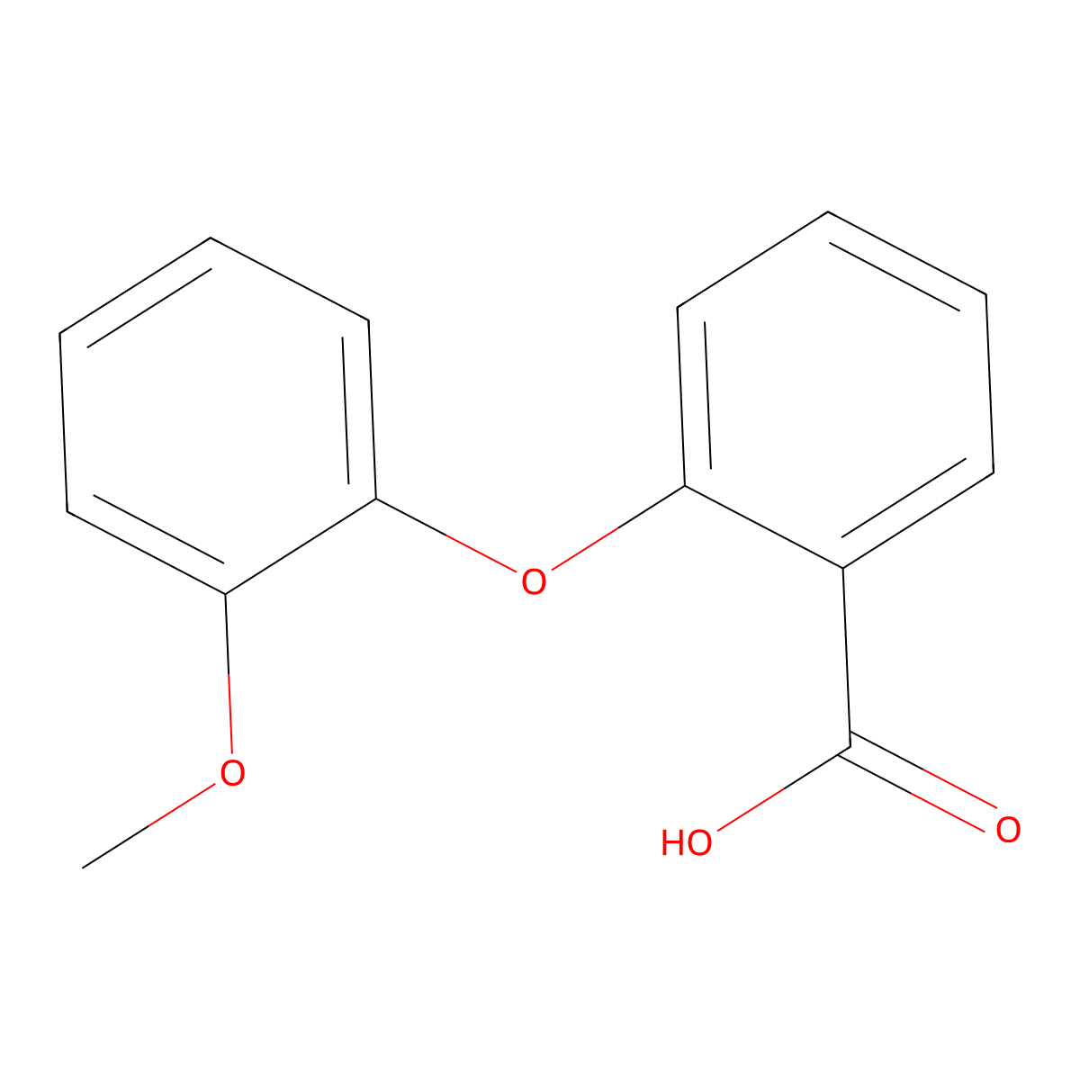 2-(2-Methoxyphenoxy)benzoic acid molecular structure, CAS 21905-73-7