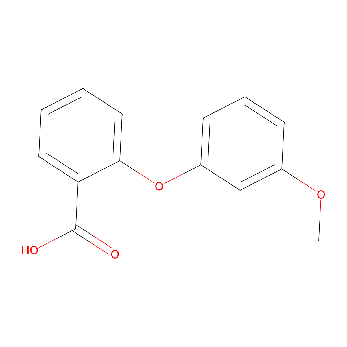 2-(3-Methoxyphenoxy)benzoic acid molecular structure, CAS 21905-75-9