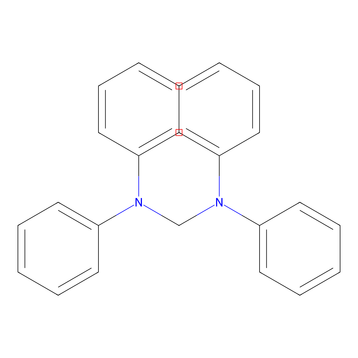 Methanediamine, N,N,N',N'-tetraphenyl- molecular structure, CAS 21905-92-0