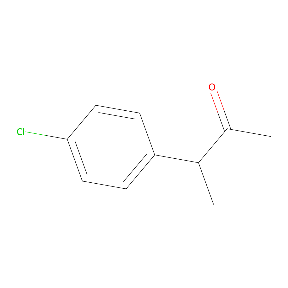 3-(4-Chlorophenyl)butan-2-one molecular structure, CAS 21905-98-6