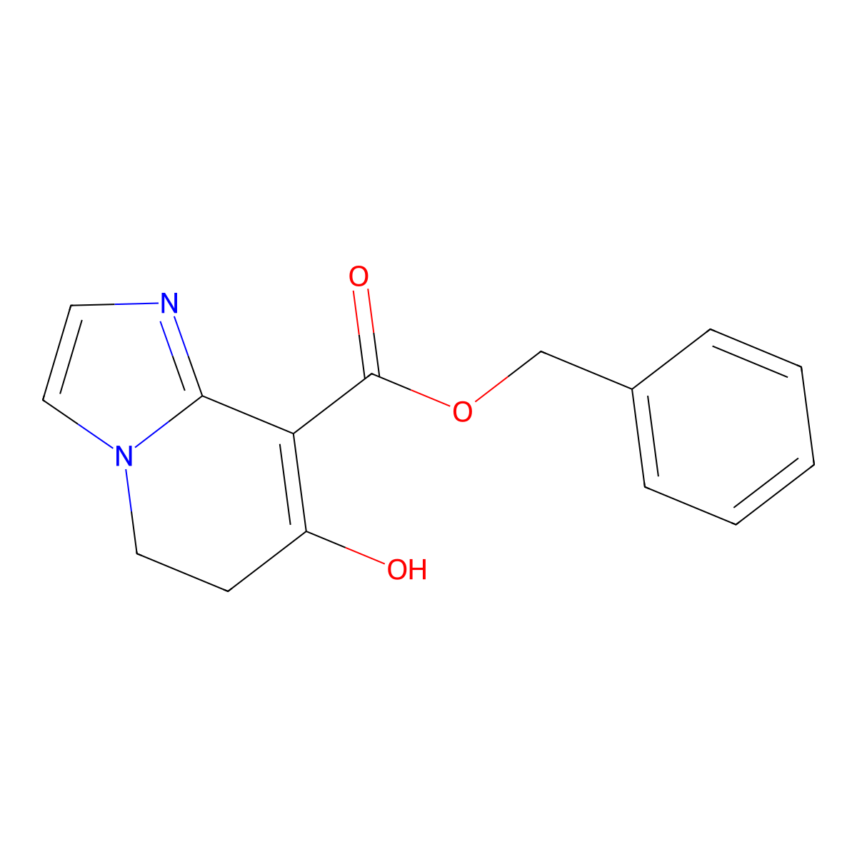 Benzyl 7-hydroxy-5,6-dihydroimidazo[1,2-a]pyridine-8-carboxylate molecular structure, CAS 2190515-08-1