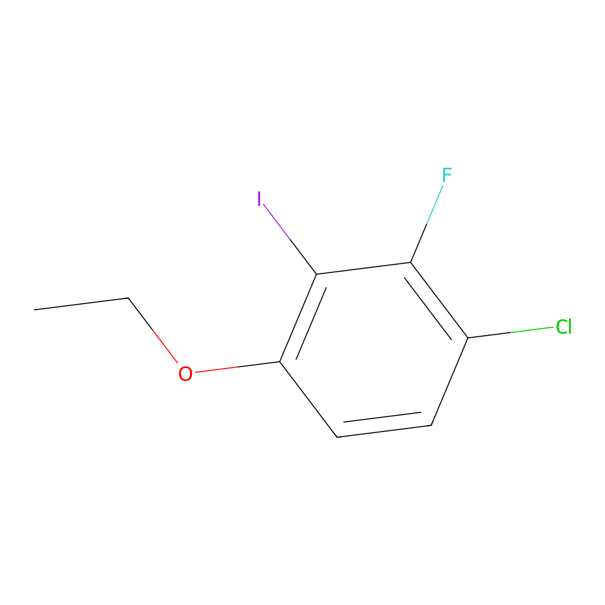 1-Chloro-4-ethoxy-2-fluoro-3-iodobenZene molecular structure, CAS 2190522-23-5
