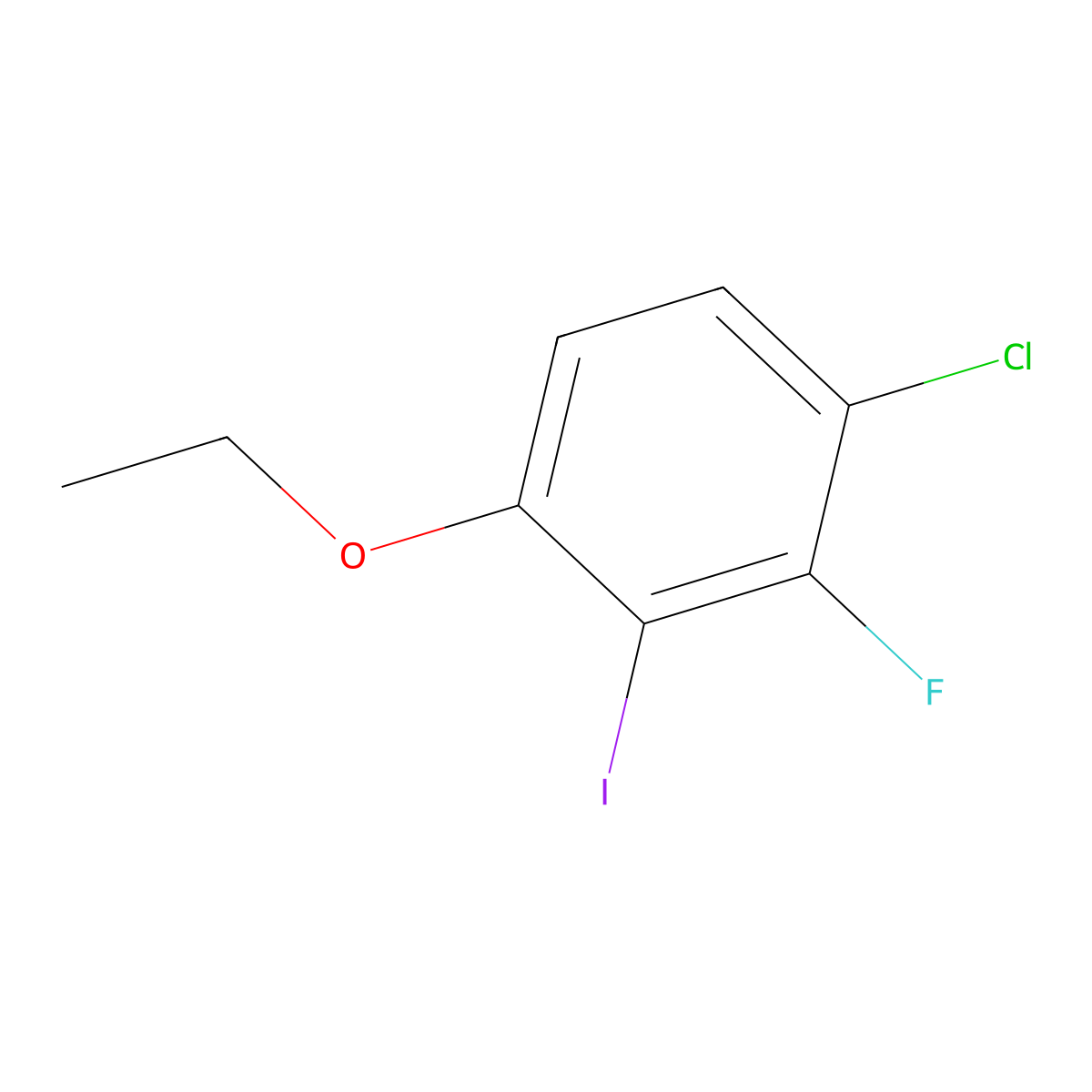 1-Chloro-4-ethoxy-2-fluoro-3-iodobenZene molecular structure, CAS 2190522-23-5