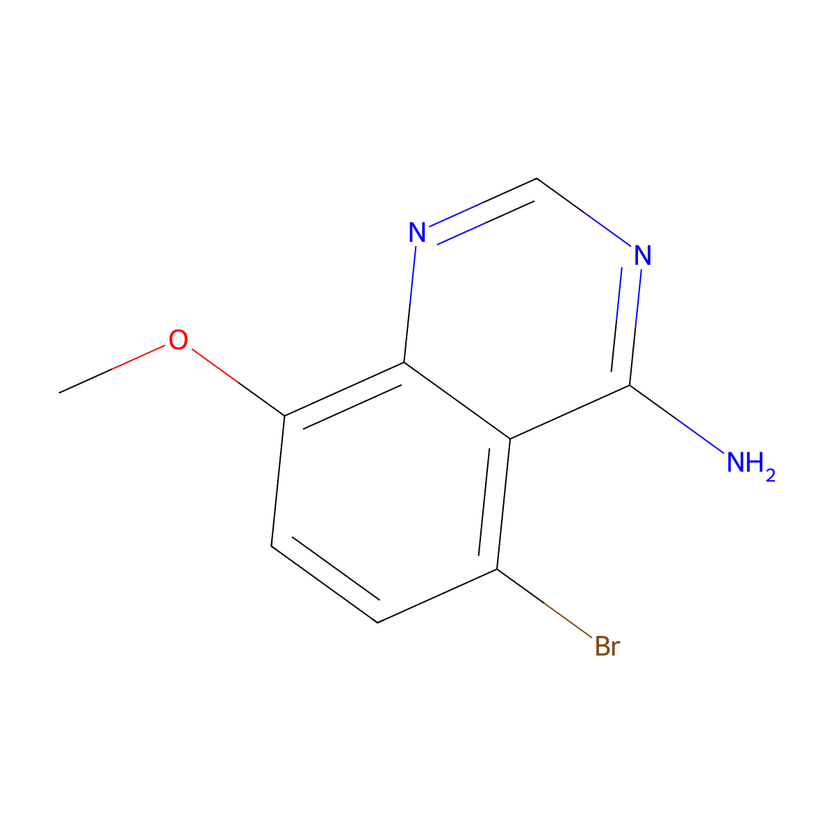 5-Bromo-8-methoxyquinazolin-4-amine molecular structure, CAS 2190538-80-6