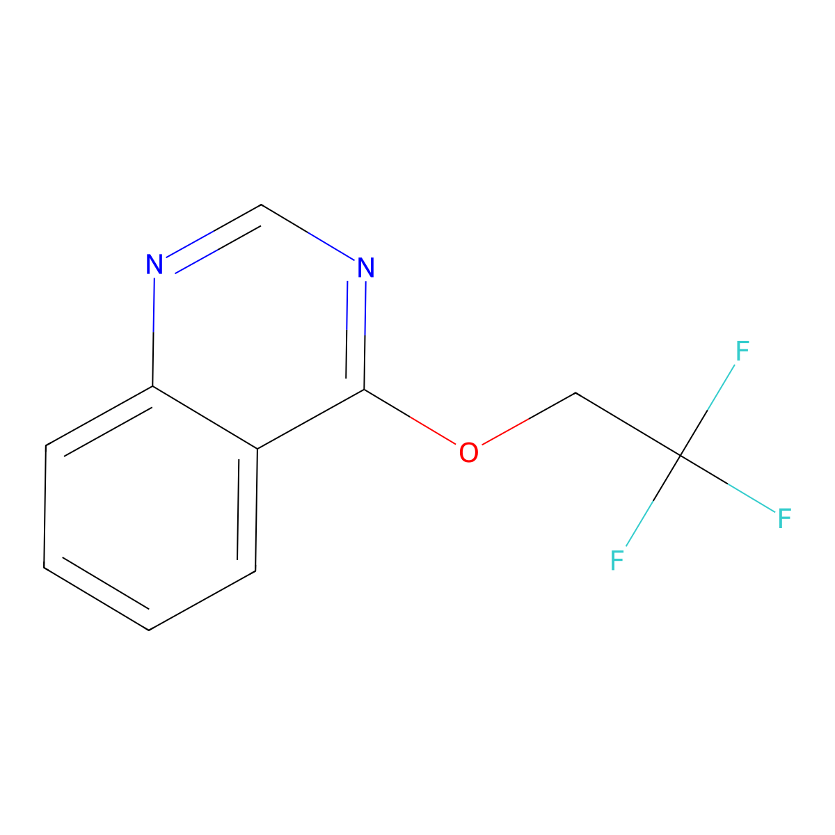 4-(2,2,2-Trifluoroethoxy)quinazoline molecular structure, CAS 2190574-37-7