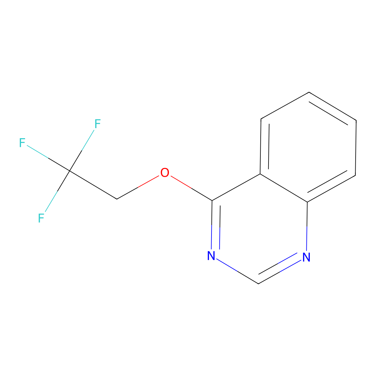 4-(2,2,2-Trifluoroethoxy)quinazoline molecular structure, CAS 2190574-37-7