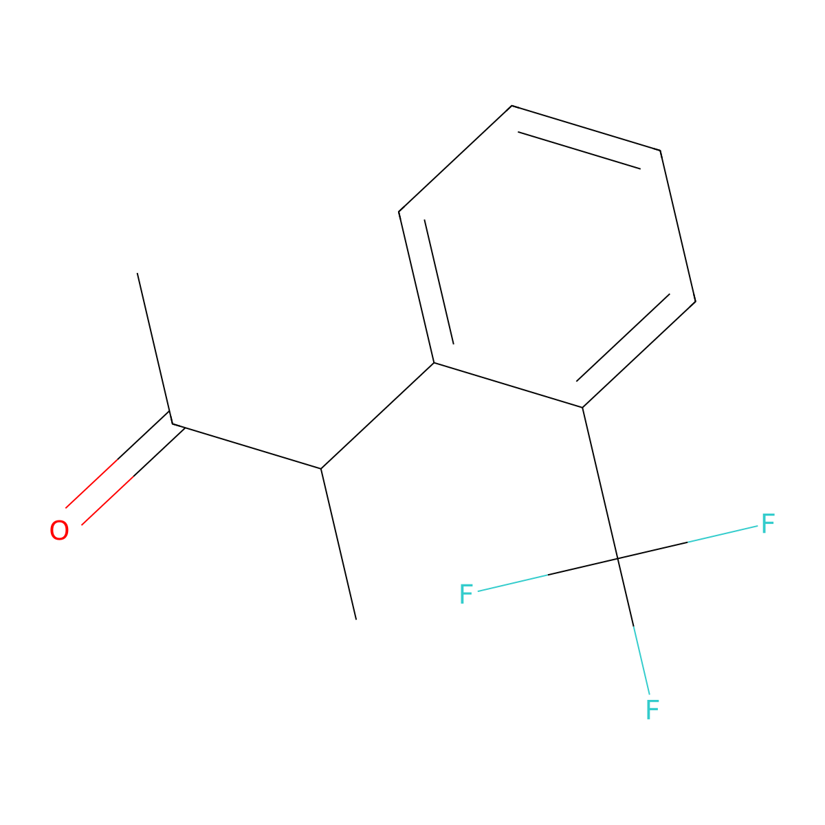 3-[2-(Trifluoromethyl)phenyl]butan-2-one molecular structure, CAS 21906-06-9