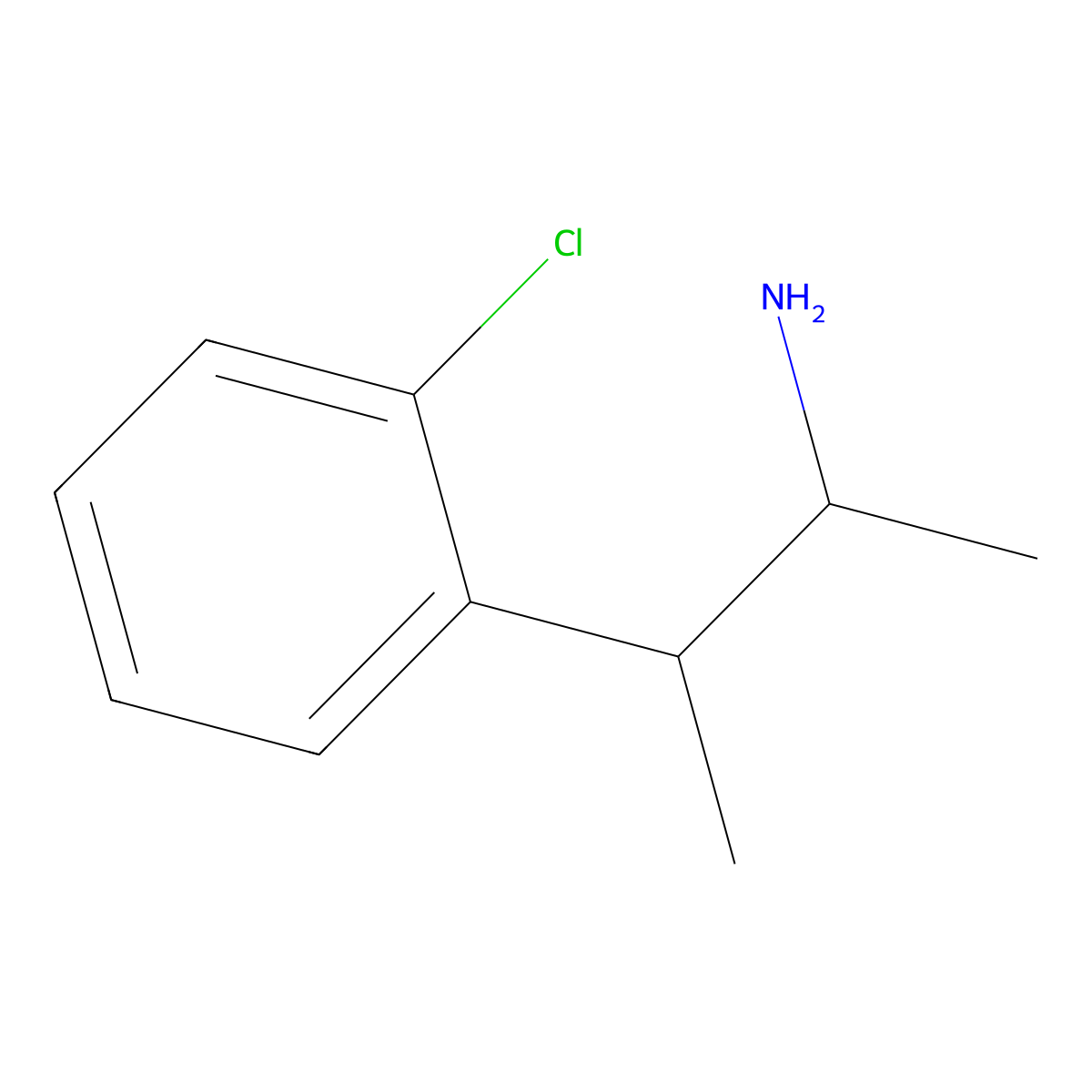 3-(2-Chlorophenyl)butan-2-amine molecular structure, CAS 21906-18-3