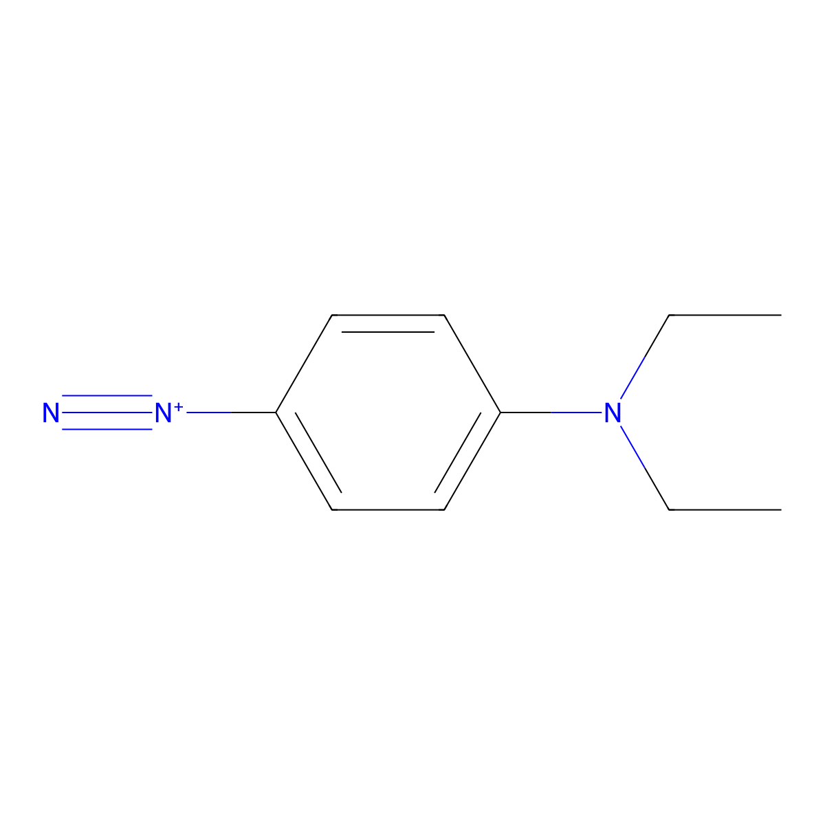 4-(Diethylamino)benzenediazonium molecular structure, CAS 21906-90-1