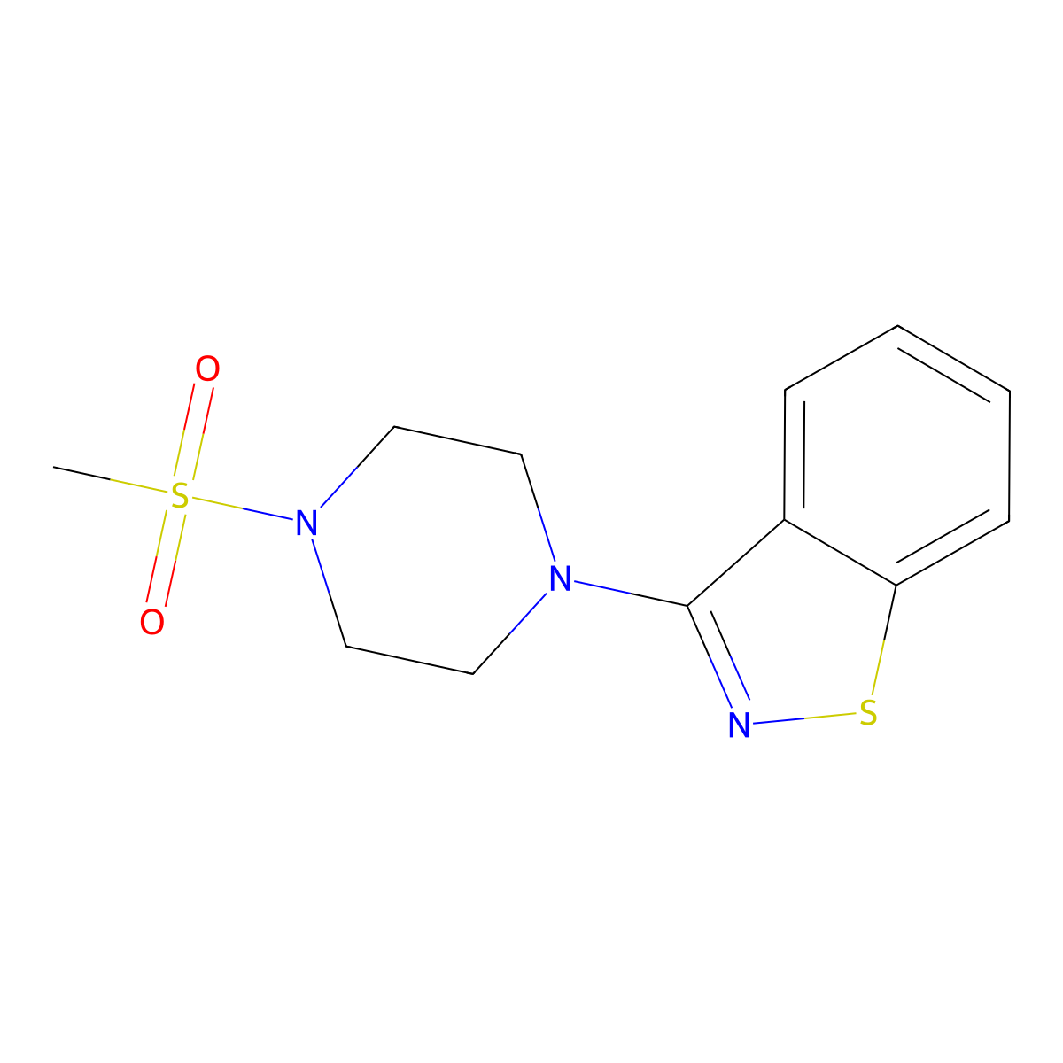 3-(4-(Methylsulfonyl)piperazin-1-yl)benzo[d]isothiazole molecular structure, CAS 2190680-18-1