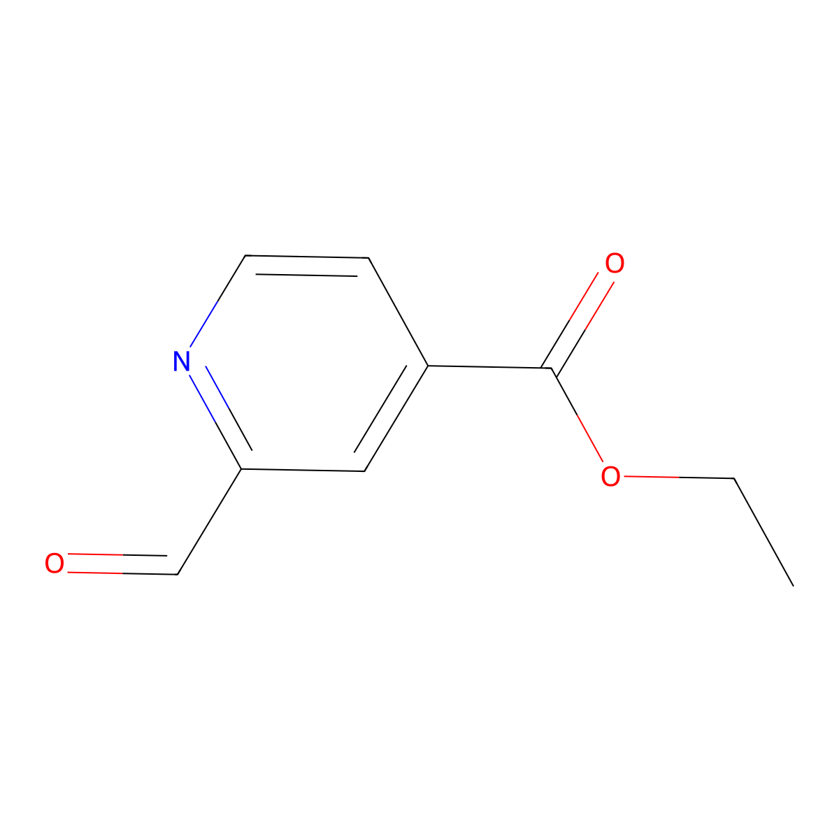 Ethyl 2-formylpyridine-4-carboxylate molecular structure, CAS 21908-08-7