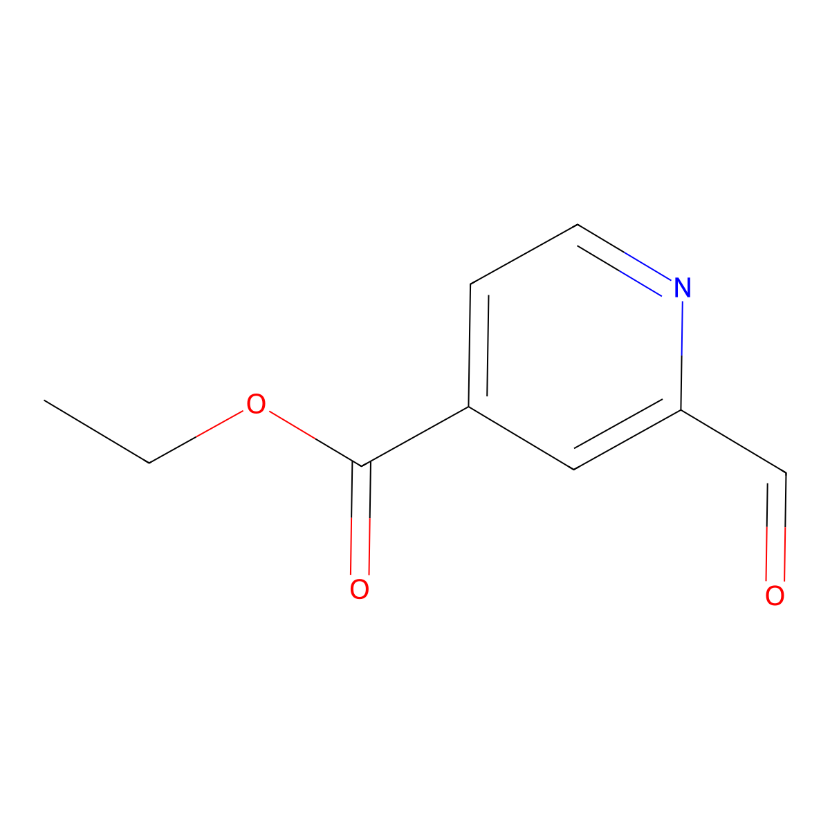 Ethyl 2-formylpyridine-4-carboxylate molecular structure, CAS 21908-08-7