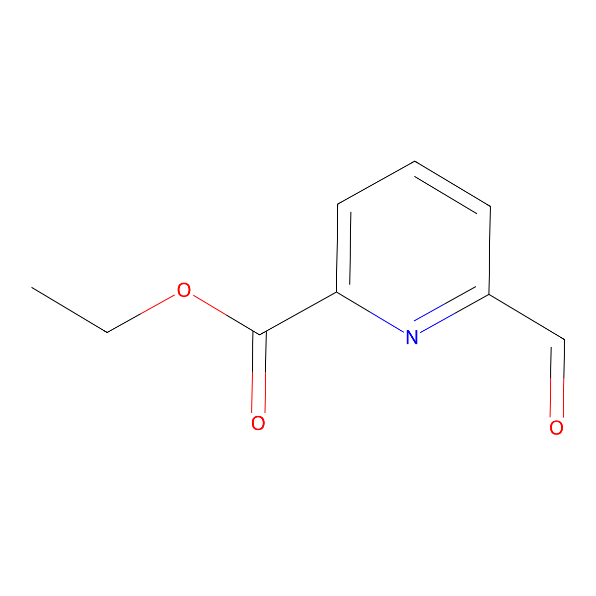 Ethyl 6-formylpyridine-2-carboxylate molecular structure, CAS 21908-10-1