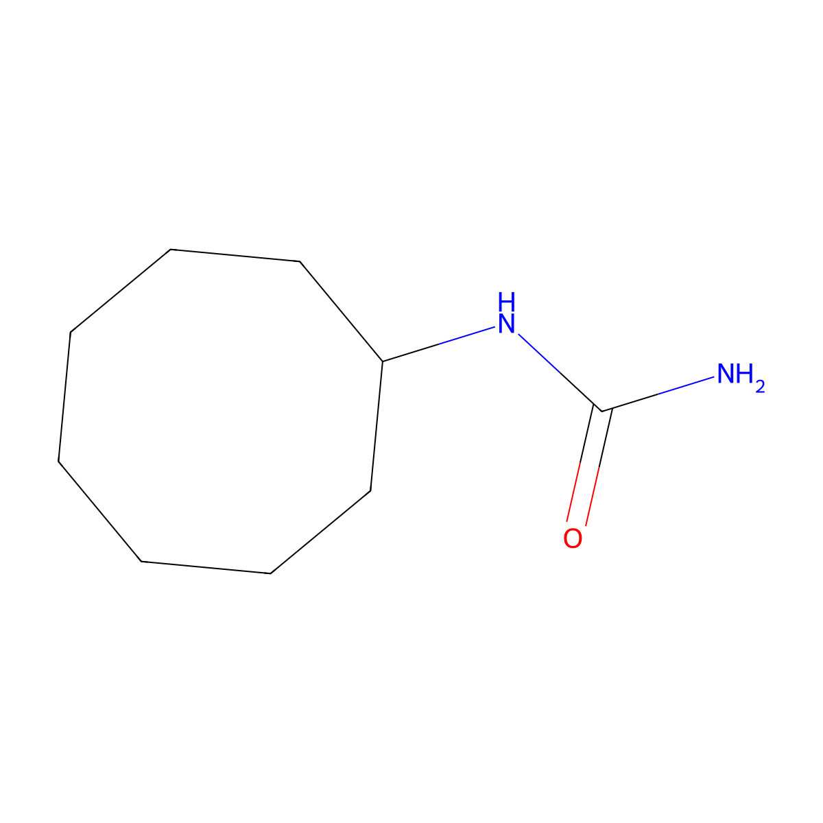 Cyclooctylurea molecular structure, CAS 2191-67-5