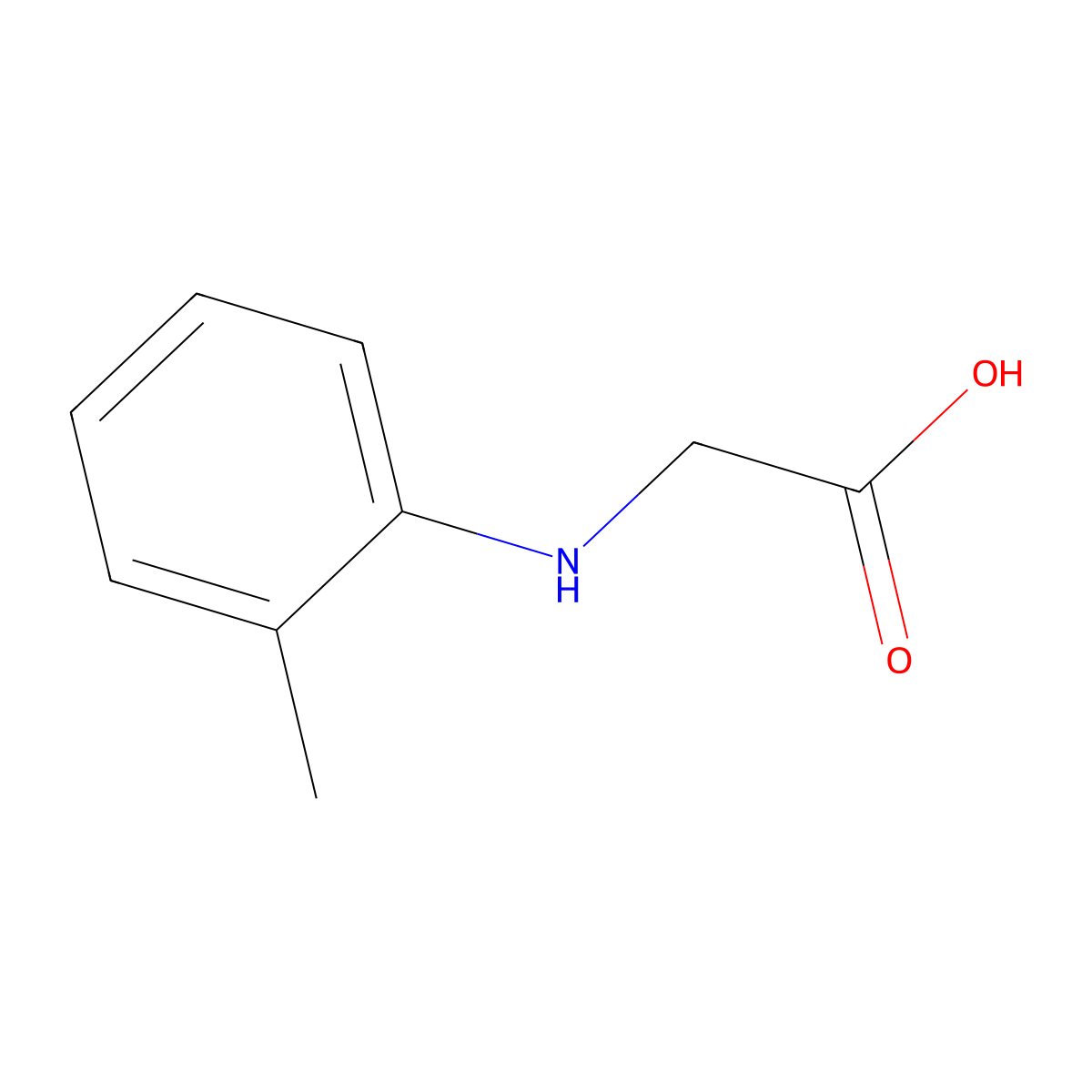 [(2-Methylphenyl)amino]acetic acid molecular structure, CAS 21911-61-5