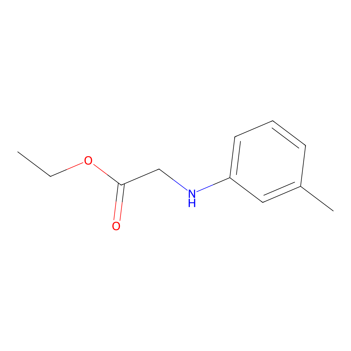 Ethyl [(3-methylphenyl)amino]acetate molecular structure, CAS 21911-66-0
