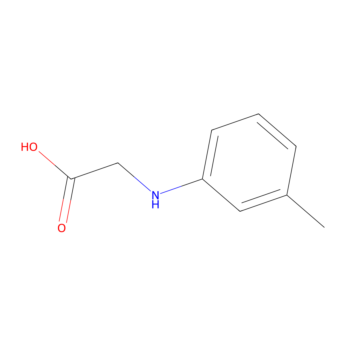 N-(3-Methylphenyl)glycine molecular structure, CAS 21911-67-1