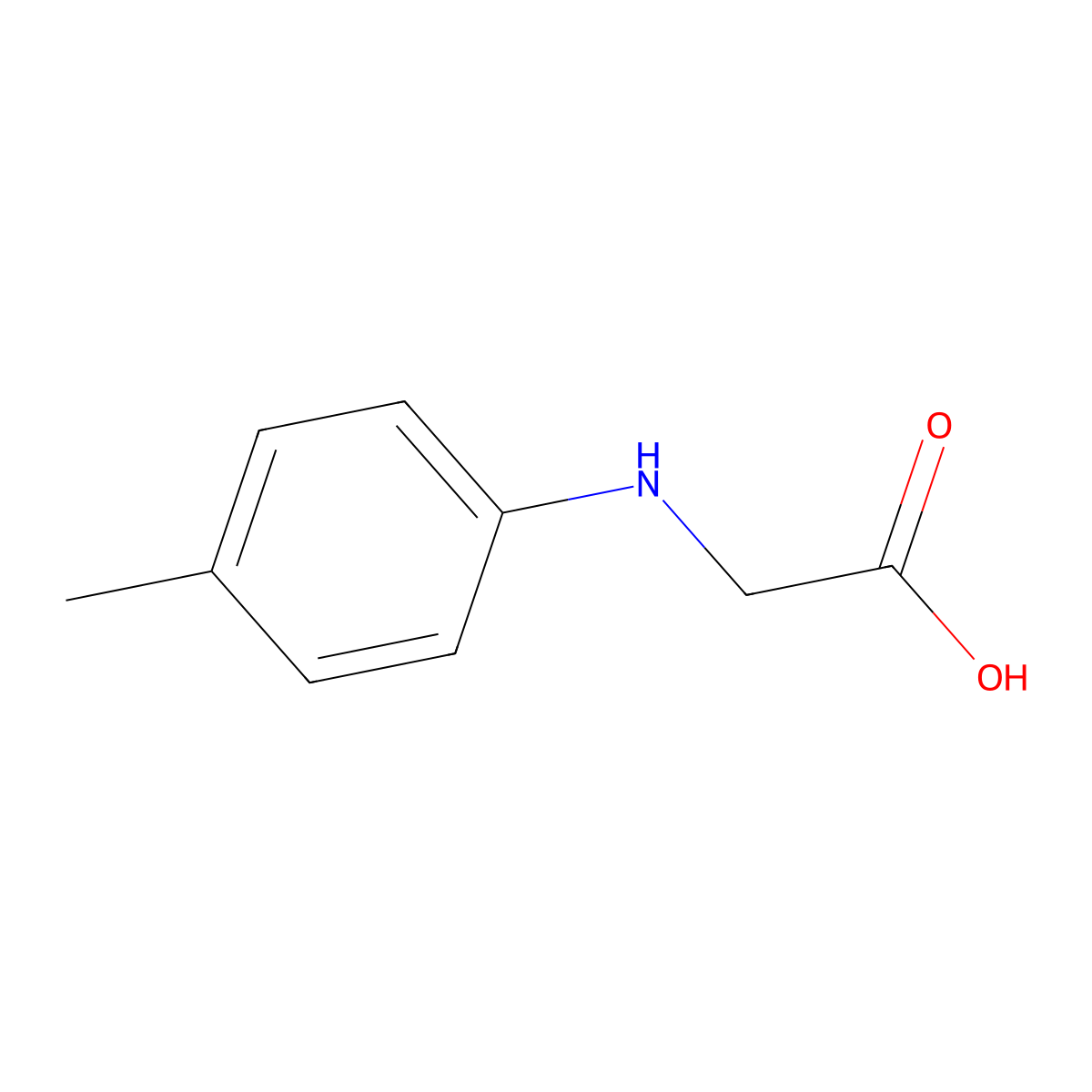 2-[(4-Methylphenyl)amino]acetic acid molecular structure, CAS 21911-69-3