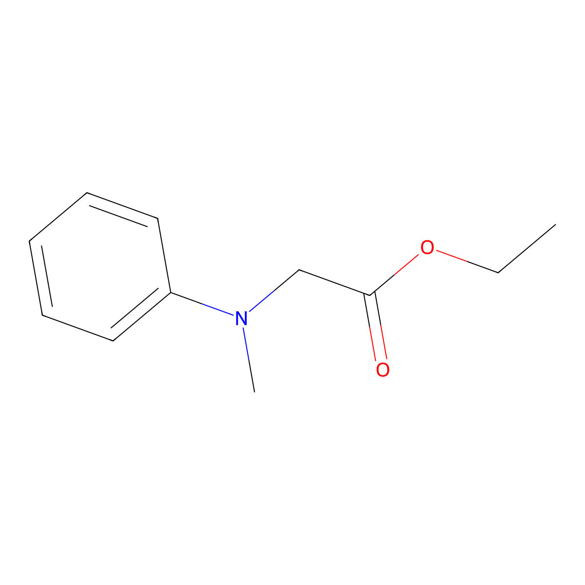 (Methyl-phenyl-amino)-acetic acid ethyl ester molecular structure, CAS 21911-74-0