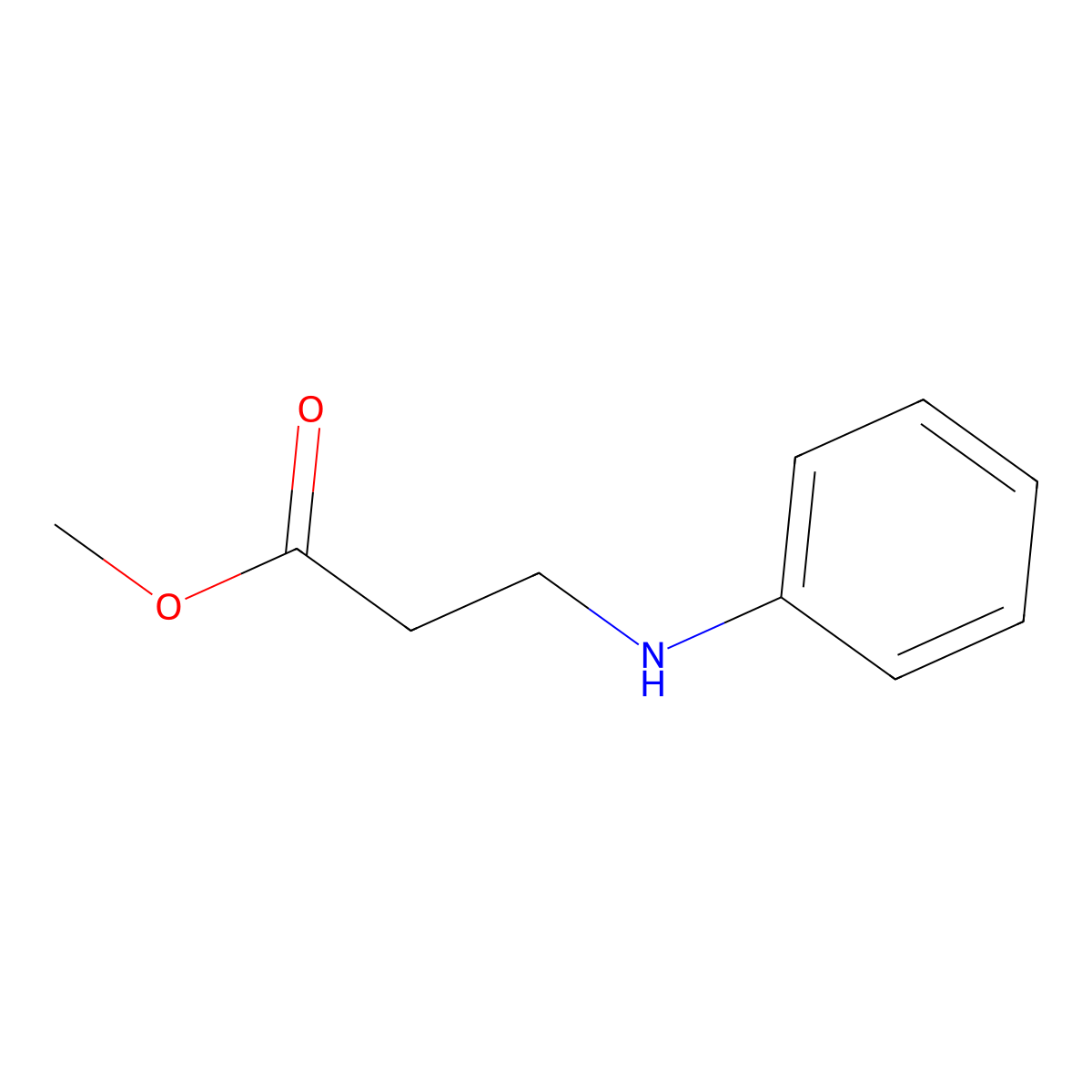 N-Phenyl-beta-alanine methyl ester molecular structure, CAS 21911-84-2