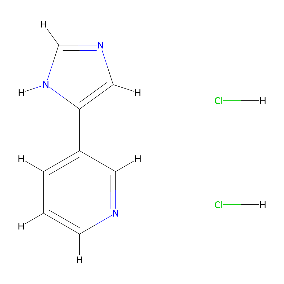 3-(1H-imidazol-4-yl)pyridine dihydrochloride molecular structure, CAS 219121-67-2