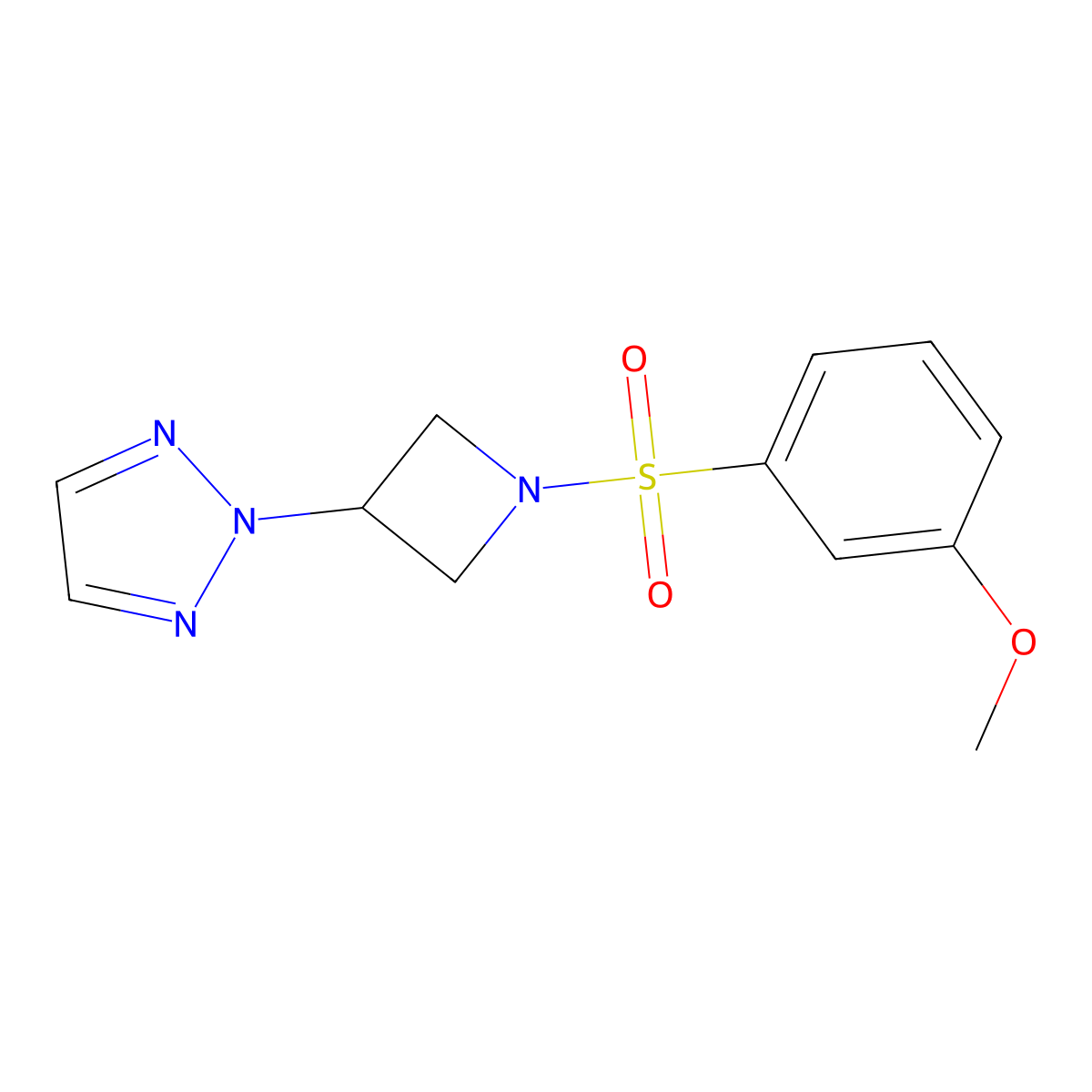 2-[1-(3-methoxybenzenesulfonyl)azetidin-3-yl]-2H-1,2,3-triazole molecular structure, CAS 2191212-84-5