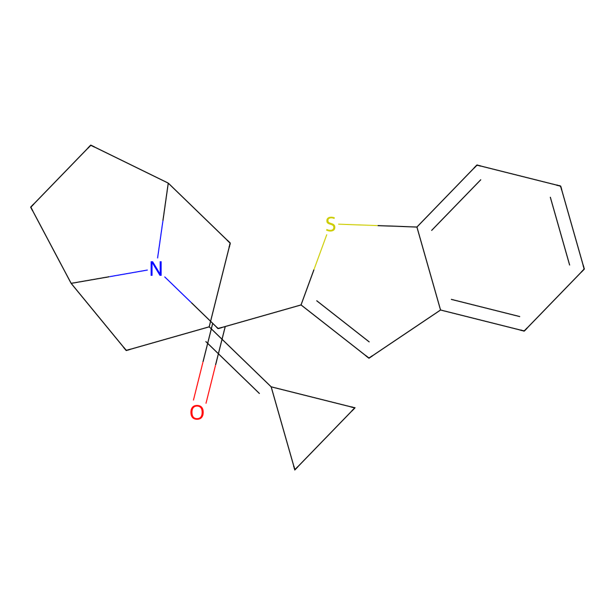 8-(1-Benzothiophene-2-carbonyl)-3-cyclopropylidene-8-azabicyclo[3.2.1]octane molecular structure, CAS 2191213-09-7
