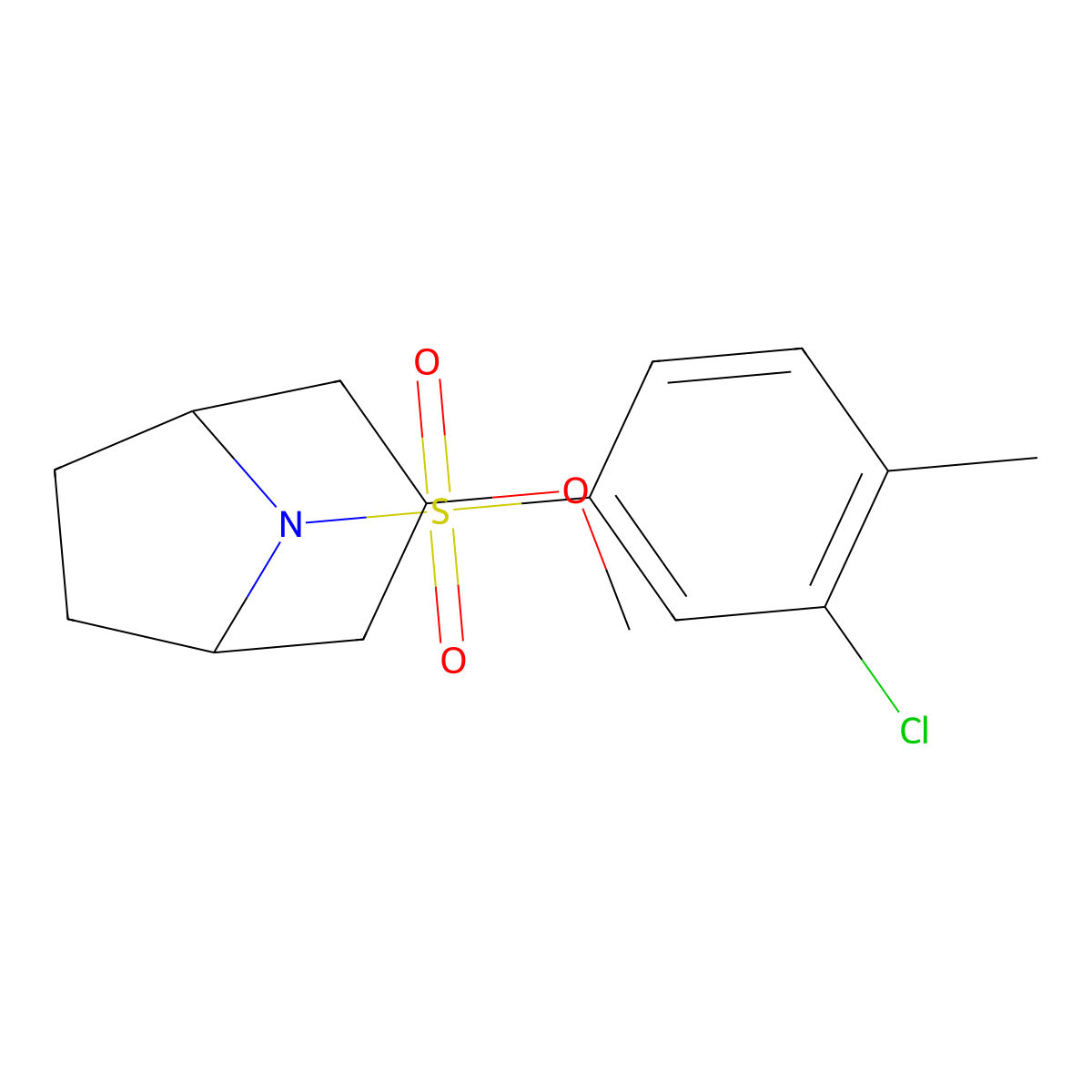 (1R,5S)-8-((3-chloro-4-methylphenyl)sulfonyl)-3-methoxy-8-azabicyclo[3.2.1]octane molecular structure, CAS 2191213-55-3