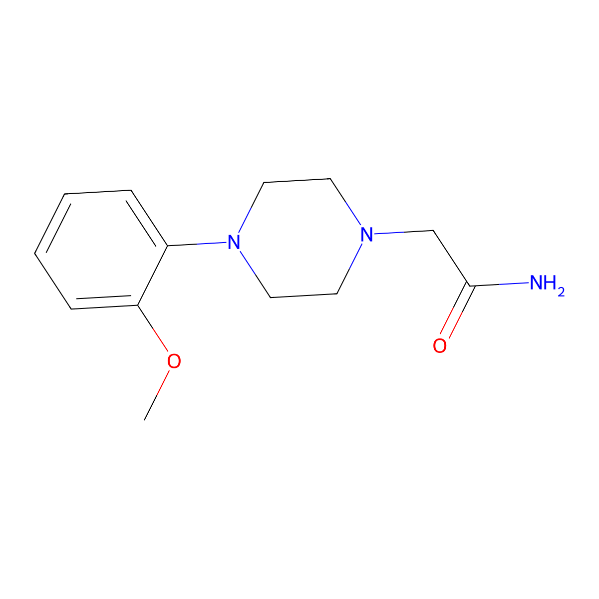 2-[4-(2-Methoxyphenyl)piperazin-1-yl]acetamide molecular structure, CAS 219125-57-2