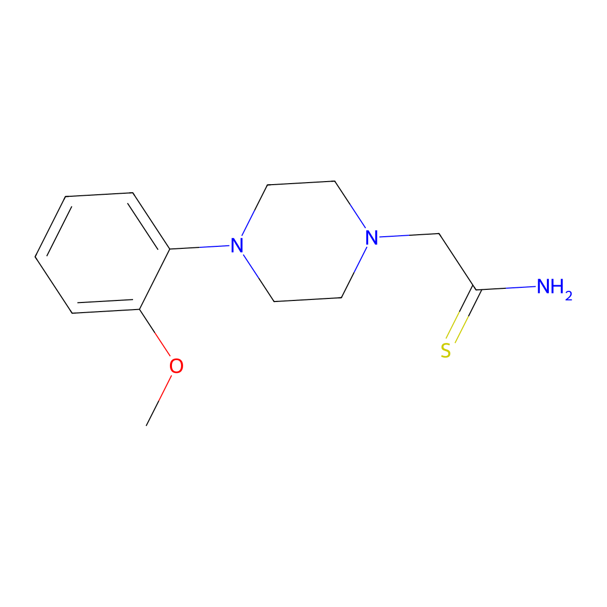 2-[4-(2-Methoxyphenyl)piperazino]ethanethioamide molecular structure, CAS 219125-59-4