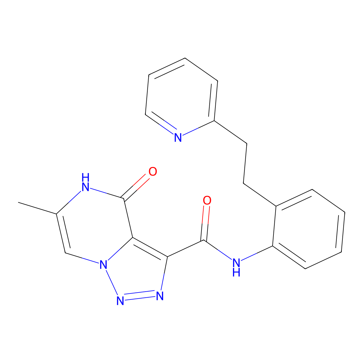 6-methyl-4-oxo-N-(2-(2-(pyridin-2-yl)ethyl)phenyl)-4,5-dihydro-[1,2,3]triazolo[1,5-a]pyrazine-3-carboxamide molecular structure, CAS 2191266-31-4