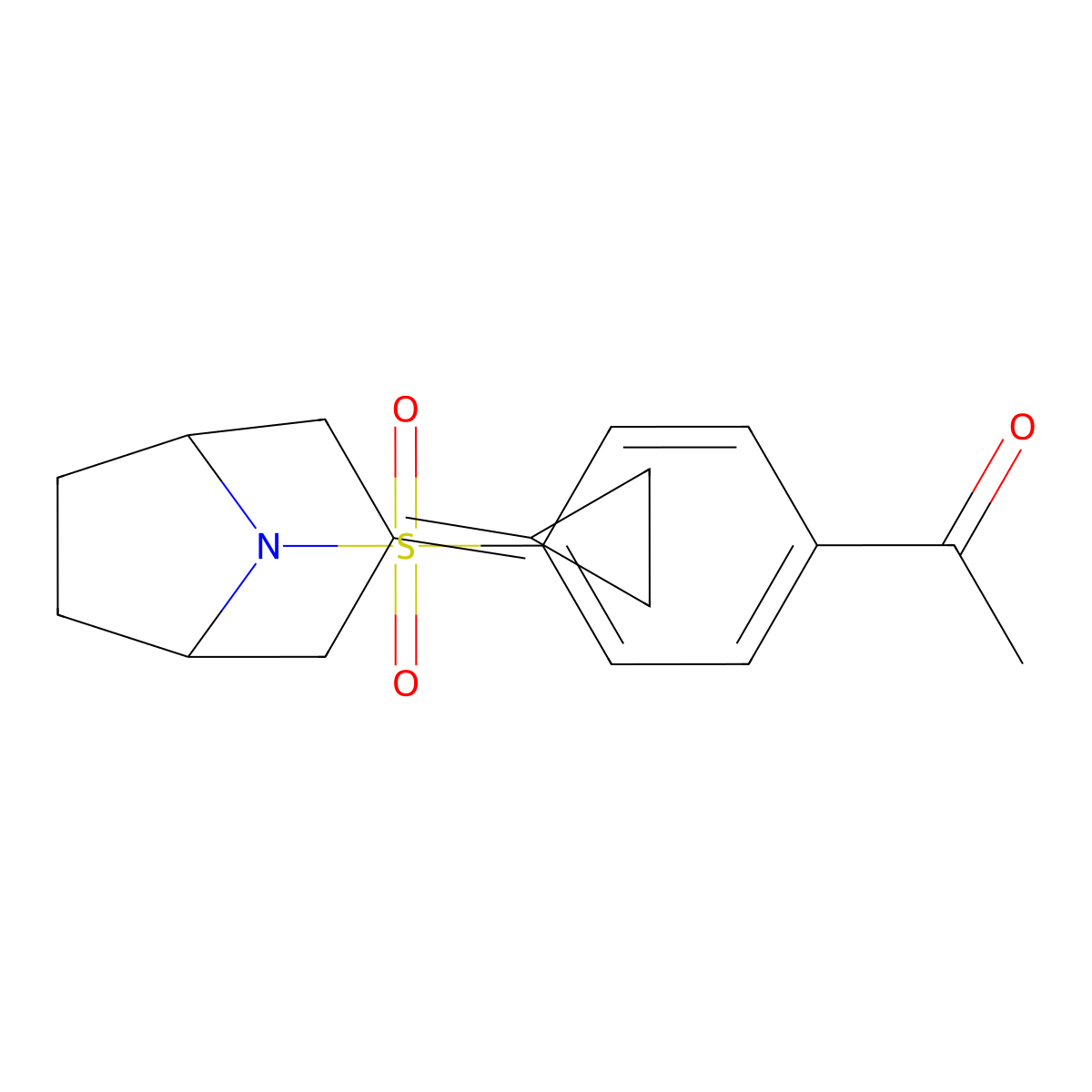 1-[4-({3-Cyclopropylidene-8-azabicyclo[3.2.1]octan-8-yl}sulfonyl)phenyl]ethan-1-one molecular structure, CAS 2191266-40-5
