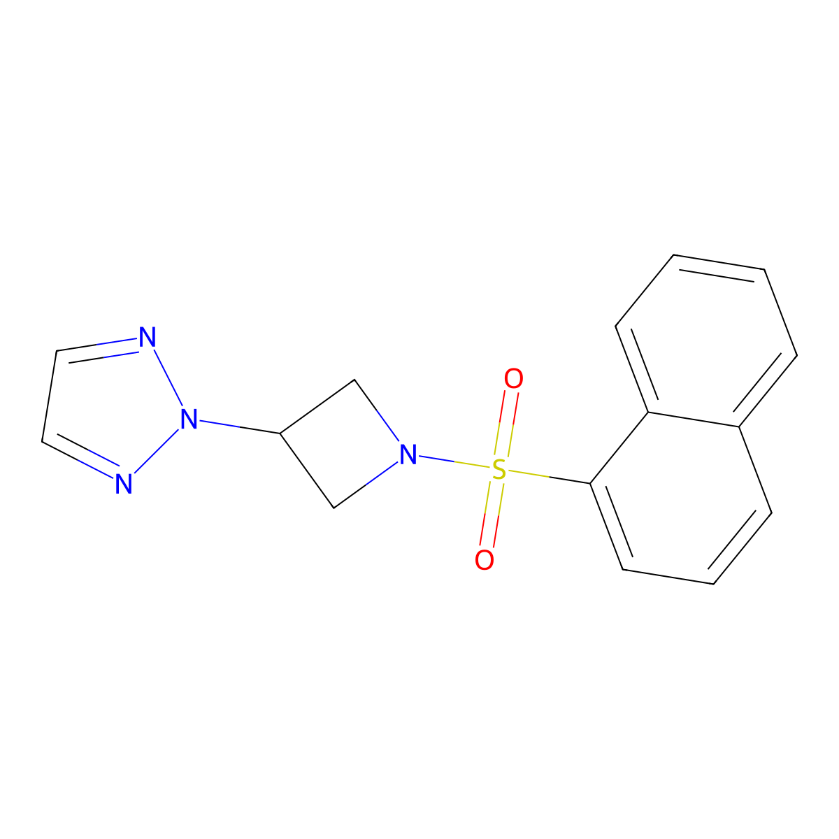 2-[1-(naphthalene-1-sulfonyl)azetidin-3-yl]-2H-1,2,3-triazole molecular structure, CAS 2191266-45-0