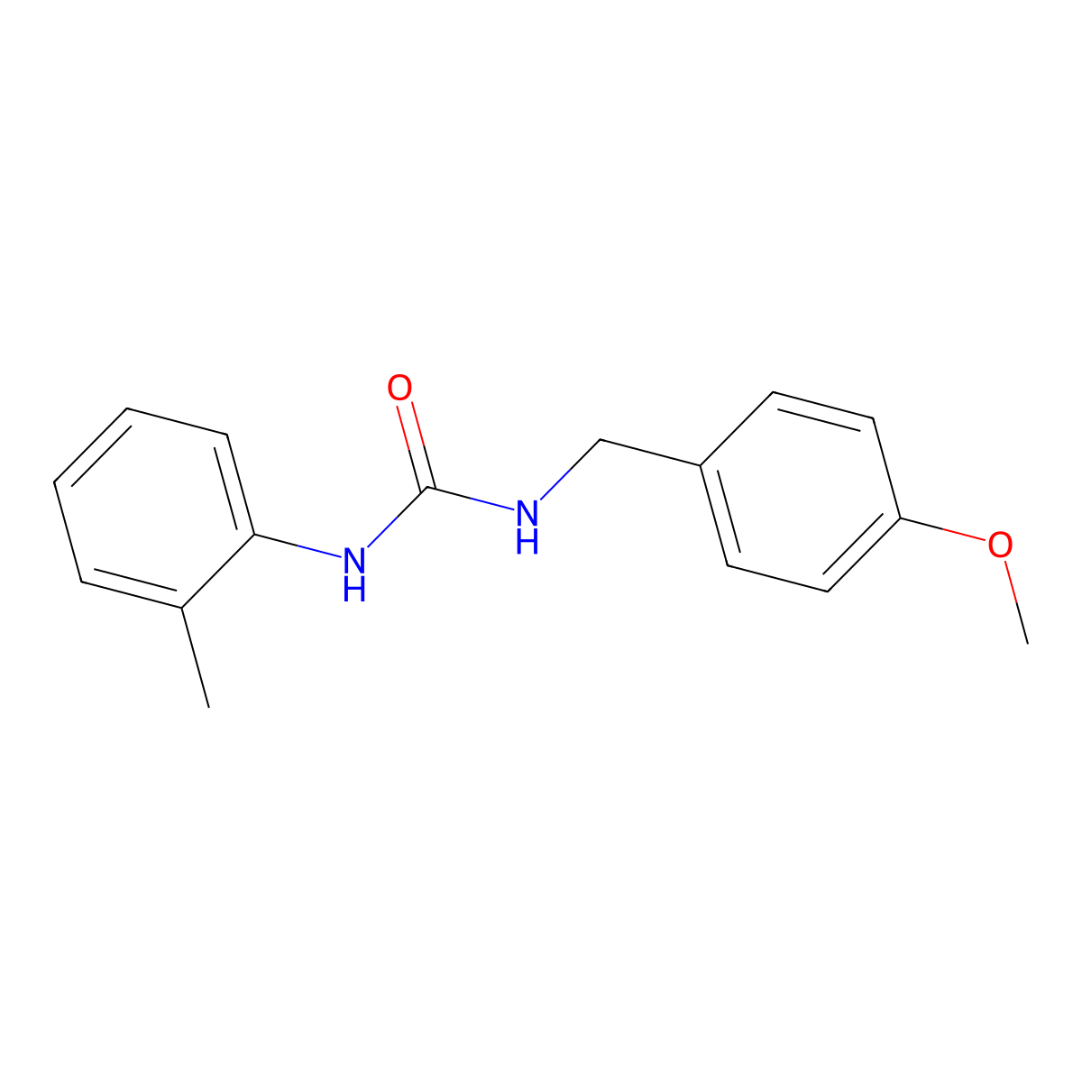 1-((4-Methoxyphenyl)methyl)-3-(2-methylphenyl)urea molecular structure, CAS 219129-95-0