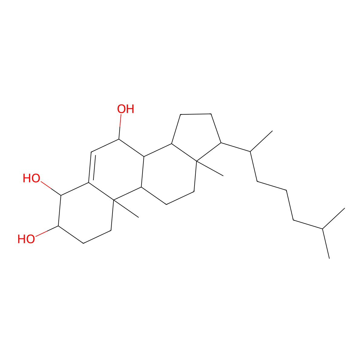 4-beta,7-alpha-Dihydroxycholesterol molecular structure, CAS 219131-32-5