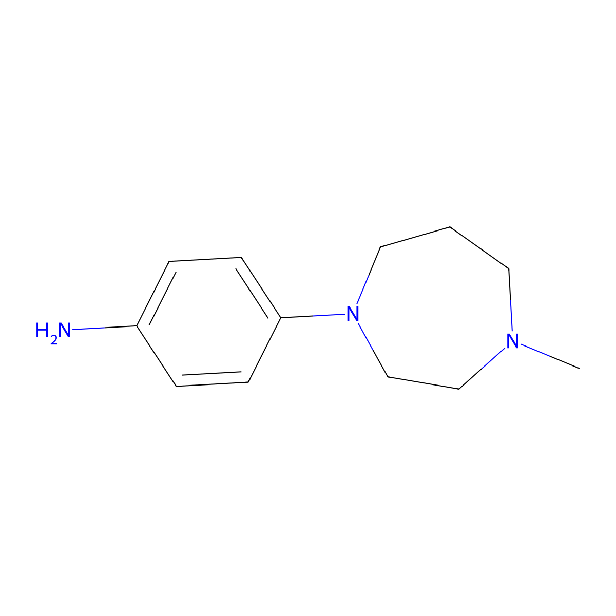 4-(4-Methyl-1,4-diazepan-1-yl)aniline molecular structure, CAS 219132-82-8