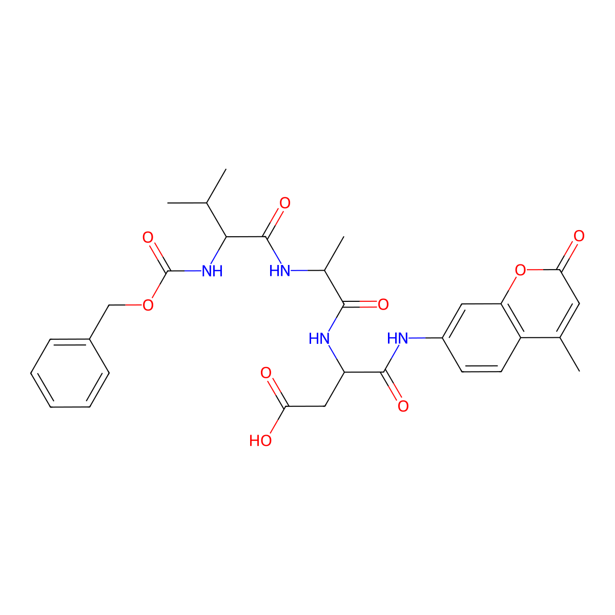 Z-Vad-amc molecular structure, CAS 219137-91-4
