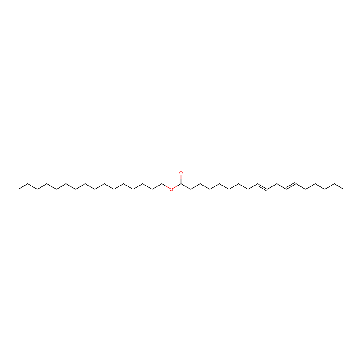 Palmityl linoleate molecular structure, CAS 219138-04-2