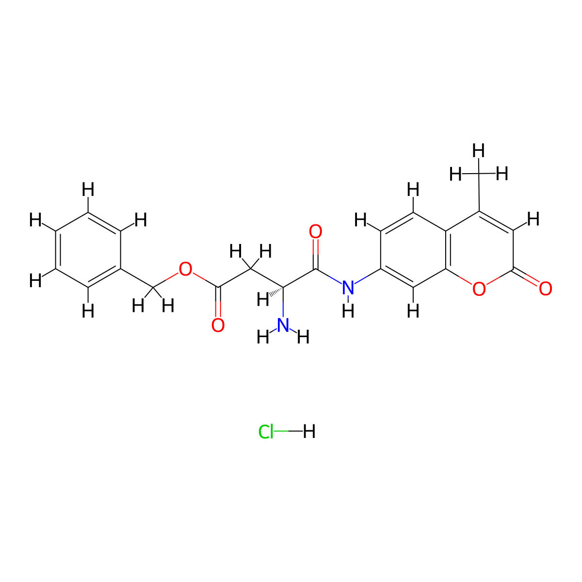 H-Asp(OBZL)-AMC.HCl molecular structure, CAS 219138-15-5