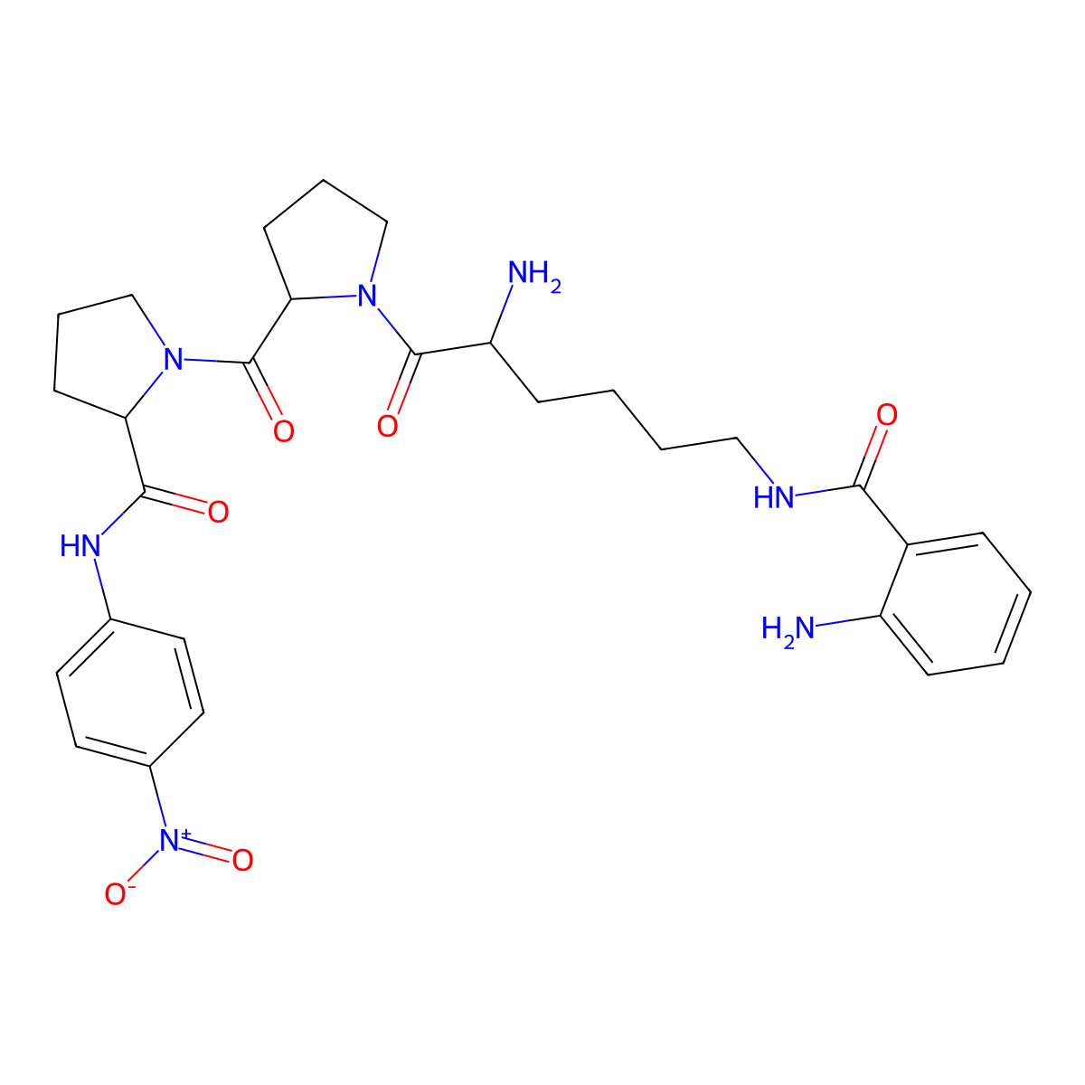 H-Lys(Abz)-Pro-Pro-pNA molecular structure, CAS 219138-18-8