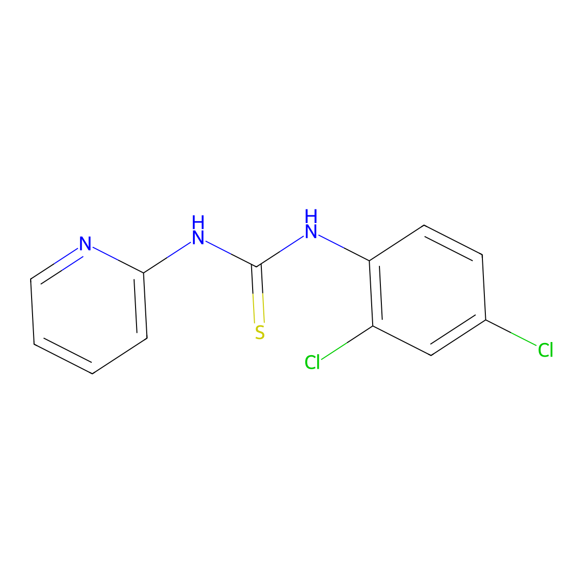 N-(2,4-dichlorophenyl)-N'-pyridin-2-ylthiourea molecular structure, CAS 219139-52-3