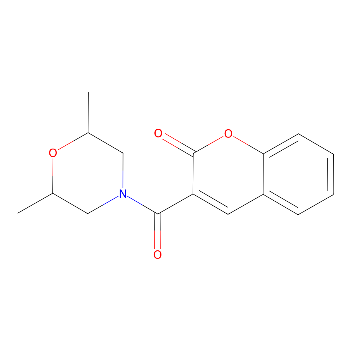 3-[(2,6-Dimethylmorpholin-4-yl)carbonyl]chromen-2-one molecular structure, CAS 219139-64-7